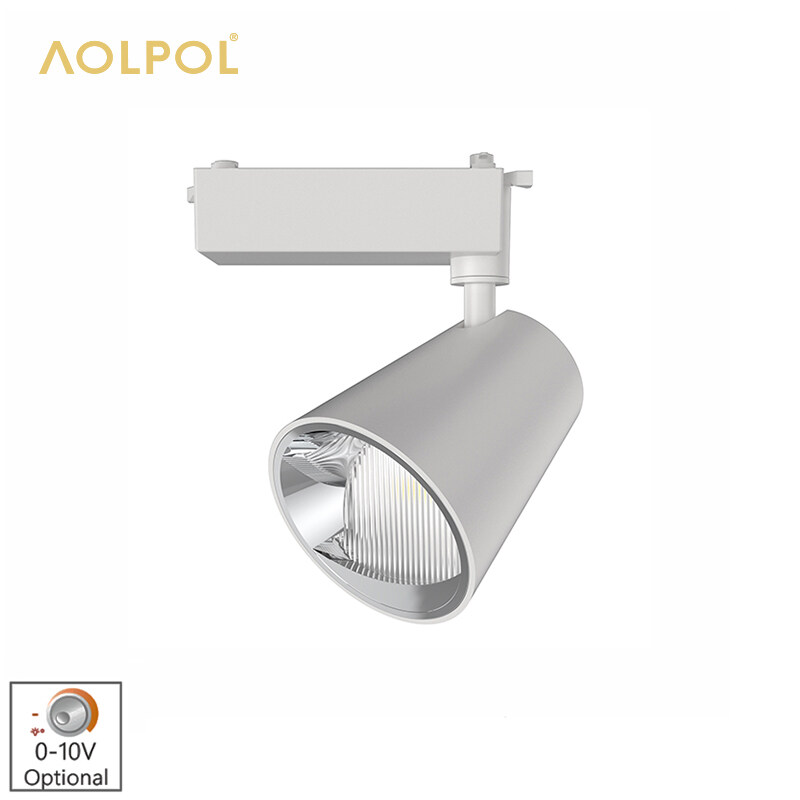 T915/T916/T917 High Quality LED Track Lights High Lumen Ra90 COB Spot Light 15W/25W/40W  Polarized 10° 0-10V optional